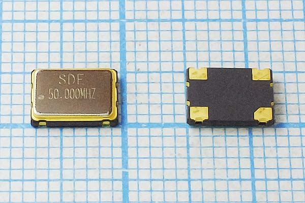 Кварцевый генератор 50 МГц - 50000 SMD07050C4 T/CM 3,3В SOC7 SDE