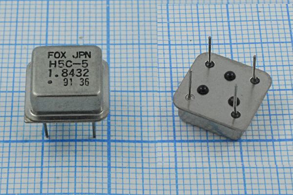 Кварцевый генератор 1,8432 МГц - 1843,2 HALF T/CM 5В H5C-5 FOX