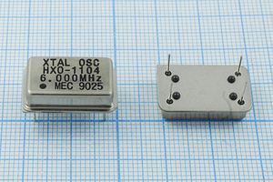 Кварцевый генератор 6 МГц - 6000 FULL TTL 5В HXO-1104 MEC
