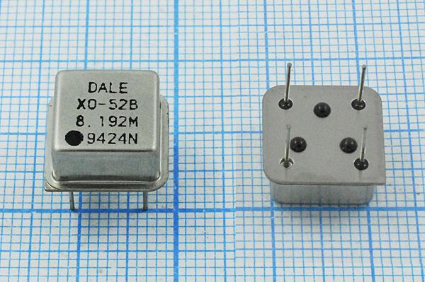 Кварцевый генератор 8,192 МГц - 8192 HALF T/CM 5В XO-52B DALE