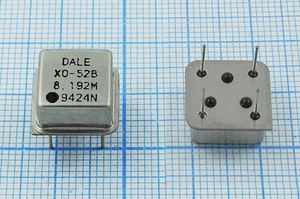 Кварцевый генератор 8,192 МГц - 8192 HALF T/CM 5В XO-52B DALE Кварцевый генератор 8,192 МГц - 8192 HALF T/CM 5В XO-52B DALE
