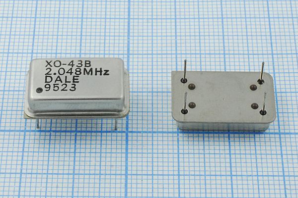 Кварцевый генератор 2,048 МГц - 2048 FULL TTL 5В XO-43B DALE