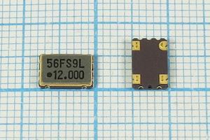 Кварцевый генератор 12 МГц - 12000 SMD07050C4 CM 3,3В (56FS9L 12.000)