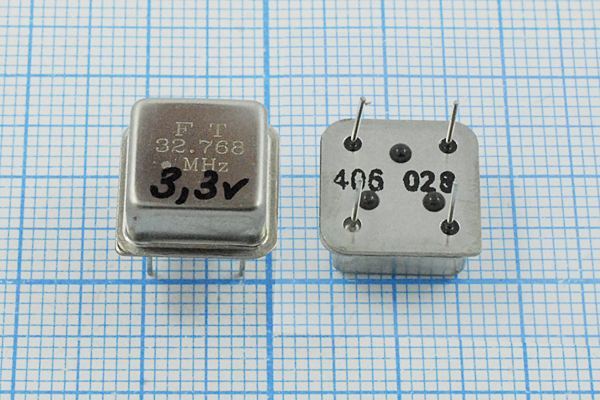 Кварцевый генератор 32,768 МГц - 32768 HALF T/CM 3,3В FXO-H FT