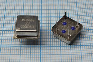 Кварцевый генератор 48 МГц - 48000 HALF 5В (48.000MHz 5V)