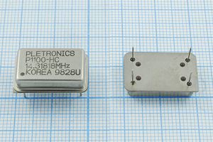 Кварцевый генератор 14,31818 МГц - 14318,18 FULL CM 5В P1100-HC Кварцевый генератор 14,31818 МГц - 14318,18 FULL CM 5В P1100-HC