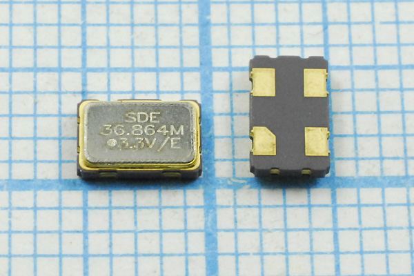 Кварцевый генератор 36,864 МГц - 36864 SMD05032C4 T/CM 3,3В SOC5 SDE