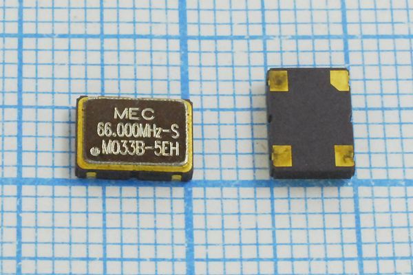 Кварцевый генератор 66 МГц - 66000 SMD07050C4 T/CM 5В MO-33B-S MEC