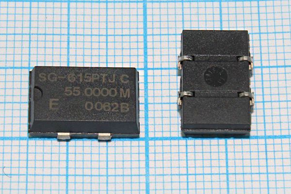 Кварцевый генератор 55 МГц - 55000 SMD14098P4 TTL 5В SG-615PTJ-C