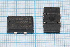 Кварцевый генератор 55 МГц - 55000 SMD14098P4 TTL 5В SG-615PTJ-C Кварцевый генератор 55 МГц - 55000 SMD14098P4 TTL 5В SG-615PTJ-C