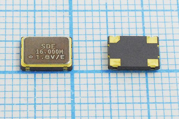 Кварцевый генератор 16 МГц - 16000 SMD07050C4 CM 1,8В SOC7 SDE