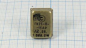 Кварцевый генератор 5,0688 МГц - 5068,8 ТЕРЕК TTL 5В ГК25-П-15АР