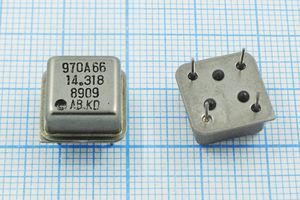 Кварцевый генератор 14,318 МГц - 14318 HALF 970A66