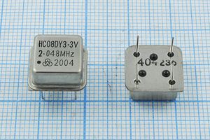 Кварцевый генератор 2,048 МГц - 2048 HALF T/CM 3,3В HC08DY3,3V Кварцевый генератор 2,048 МГц - 2048 HALF T/CM 3,3В HC08DY3,3V