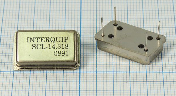 Кварцевый генератор 14,318 МГц - 14318 FULL TTL 5В INTERQUIP SCL