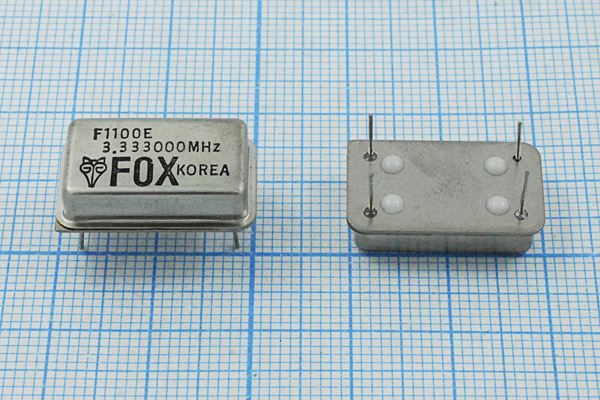 Кварцевый генератор 3,333 МГц - 3333 FULL TTL 5В F1100E FOX