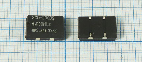 Кварцевый генератор 4 МГц - 4000 SMD14098P4 T/CM 5В SCO-200BS SUNNY