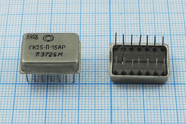 Кварцевый генератор 7,3728 МГц - 7372,8 ТЕРЕК TTL 5В ГК25-П-15АР
