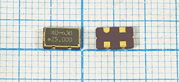Кварцевый генератор 25 МГц - 25000 SMD06035C4 CM 3,3В IQXO-63B C-MAC
