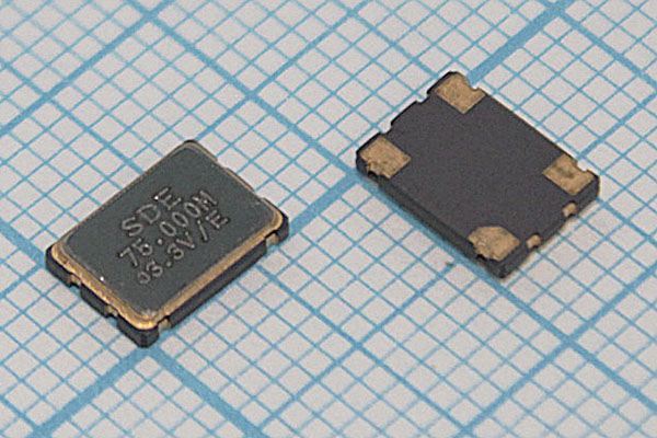 Кварцевый генератор 75 МГц - 75000 SMD07050C4 T/CM 3,3В SOC7 SDE
