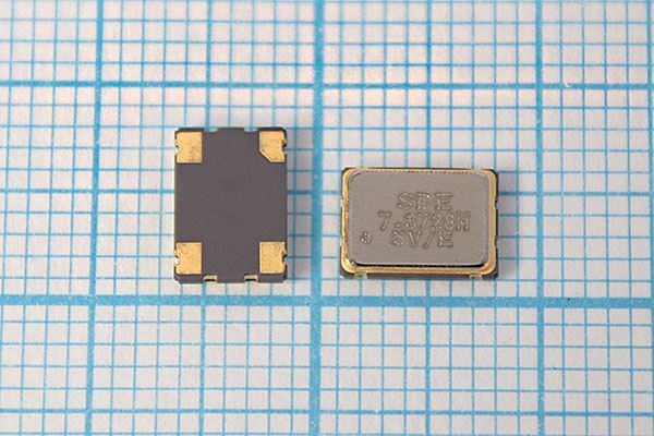 Кварцевый генератор 7,3728 МГц - 7372,8 SMD07050C4 T/CM 5В SOC7 SDE