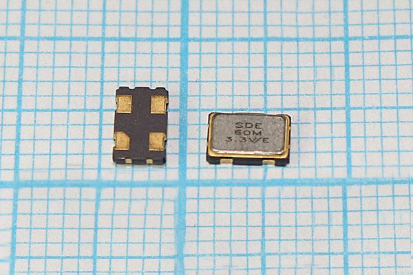 Кварцевый генератор 60 МГц - 60000 SMD05032C4 T/CM 3,3В SOC5 SDE