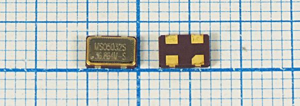 Кварцевый генератор 36,864 МГц - 36864 SMD05032C4 T/CM 3,3В MSO5032L MEC