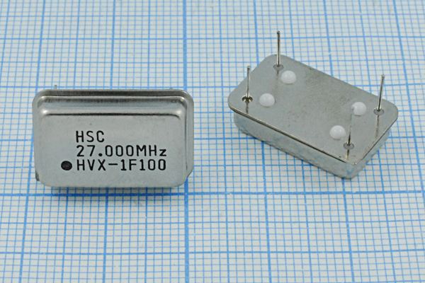 Кварцевый генератор 27 МГц - 27000 VCXO FULL TTL 5В HVX-1F100
