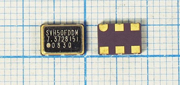 Кварцевый генератор 7,3728 МГц - 7372,8 VCXO SMD07050C6 CM 5В SVH50FDDM SUNNY