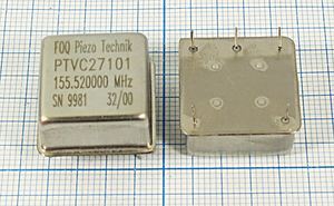 Кварцевый генератор 155,52 МГц - 155520 VCXO 20x20x10 PECL 5В PTVC27101 FOQ