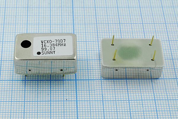 Кварцевый генератор 16,384 МГц - 16384 VCXO 24x14x8 VCXO-7QD7 SUNNY