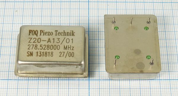 Кварцевый генератор 278,528 МГц - 278528 VCXO 36x27x10 SIN 12В Z20-A13-01