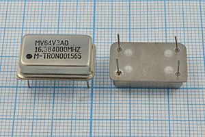 Кварцевый генератор 16,384 МГц - 16384 VCXO FULL T/CM 5В MV64V3AD M-TRON Кварцевый генератор 16,384 МГц - 16384 VCXO FULL T/CM 5В MV64V3AD M-TRON