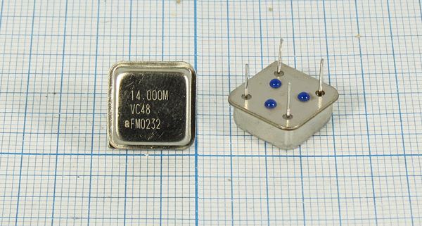 Кварцевый генератор 14 МГц - 14000 VCXO HALF T/CM 5В VC48 FMO