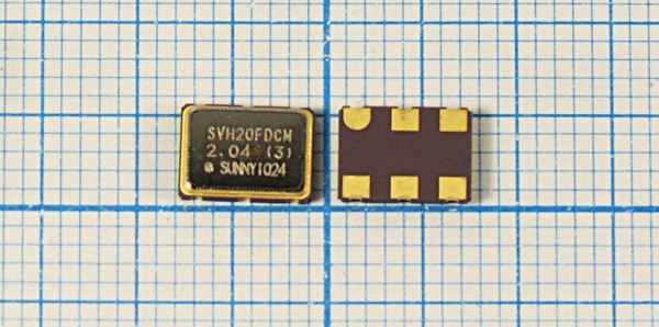 Кварцевый генератор 2,048 МГц - 2048 VCXO SMD07050C6 T/CM 3,3В SVH20FDCM SUNNY