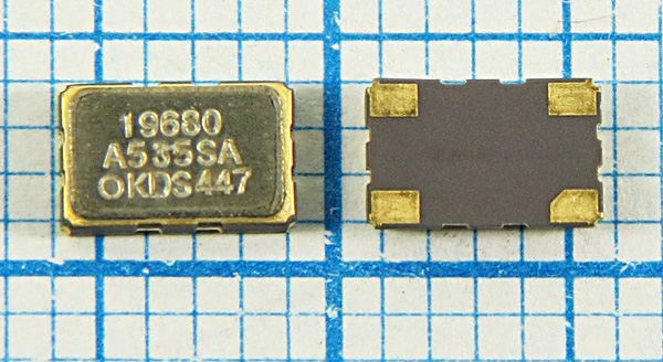 Кварцевый генератор 19,68 МГц - 19680 VCTCXO SMD05032C4 SIN 3В DSA535SA KDS
