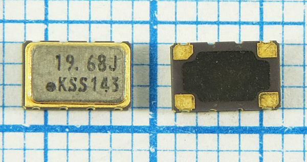Кварцевый генератор 19,68 МГц - 19680 VCTCXO SMD05032C4 SIN 3В VC-TCXO-208C
