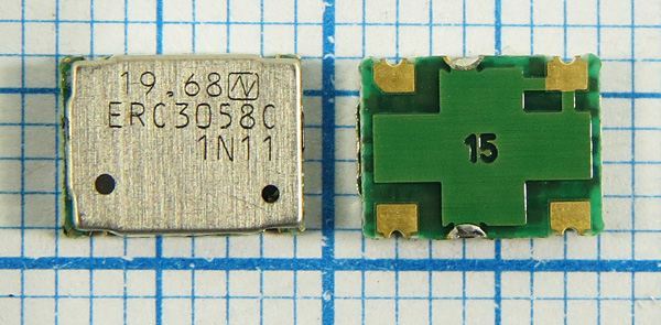 Кварцевый генератор 19,68 МГц - 19680 VCTCXO SMD07050C4 ERC3058C NDK