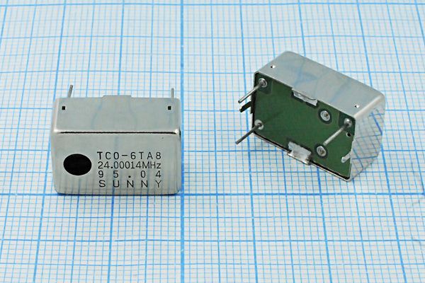 Кварцевый генератор 24,00014 МГц - 24000,14 TCXO 18x12x8 SIN 5В TCXO-6TA8 SUNNY