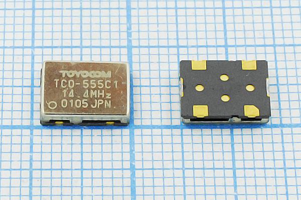 Кварцевый генератор 14,4 МГц - 14400 VCTCXO SMD09070C4 TCO-555C1 TOYOCOM