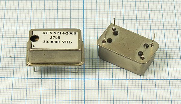 Кварцевый генератор 20 МГц - 20000 TCXO FULL SIN 5В RFX9214-2000
