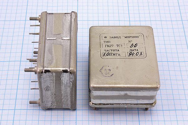Кварцевый генератор 5,012 МГц - 5012 OCXO 63x53x29 SIN 12В ГК27-ТС1-5,012М
