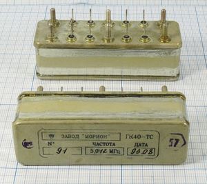 Кварцевый генератор 5,012 МГц - 5012 OCXO 81x26x26 TTL 15В ГК40-ТС1-5,012М