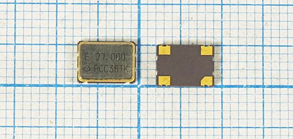 Кварцевый генератор 27 МГц - 27000 SMD07050C4 CM 3,3В SG-8002CA-PCC