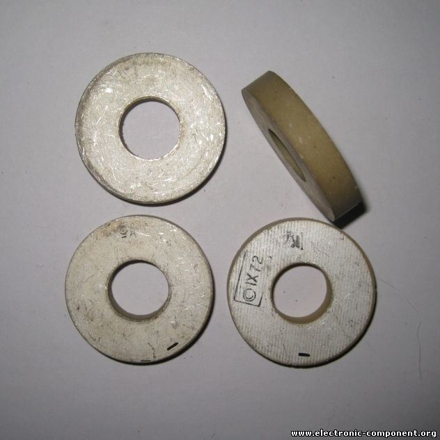 Ультразвуковой пьезоэлемент из пьезокерамики 40xd15x5 КОЛЬЦО PZT-8