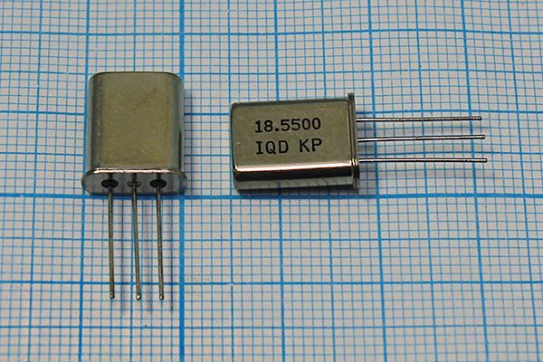 Кварцевый резонатор 18,55 МГц - 18550 HC49U-3 30 HC49-3L 1Г (IQD)