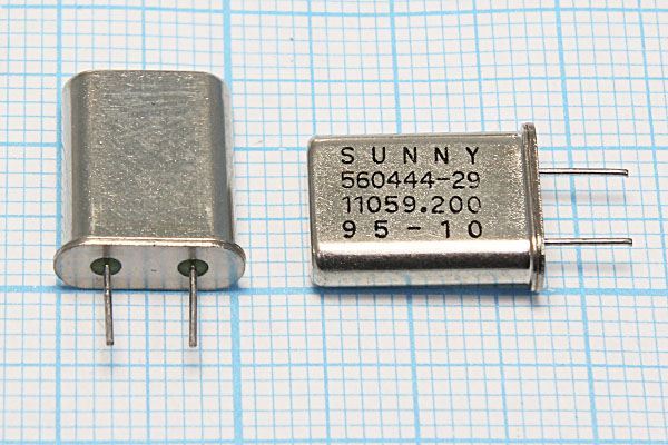 Кварцевый резонатор 11,0592 МГц - 11059,2 HC49U 22 SA[SUNNY] 1Г 5мм
