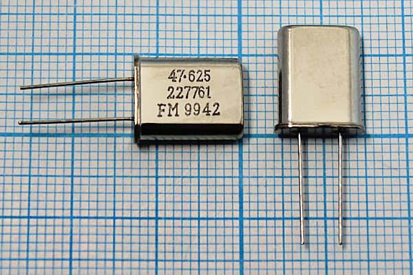 Кварцевый резонатор 47,625 МГц - 47625 HC49U S 30 30/-10~60C 3Г (47.625M)