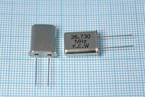 Кварцевый резонатор 26,73 МГц - 26730 HC49U 20 3Г (KEW) Кварцевый резонатор 26,73 МГц - 26730 HC49U 20 3Г (KEW)