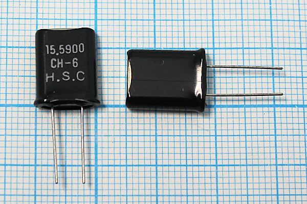 Кварцевый резонатор 15,59 МГц - 15590 HC49U S 1Г +SL (H.S.C 15.590 CH-6)